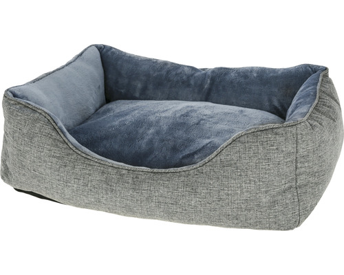 Pătuț gri pentru câini, cu căptușeală interioară moale