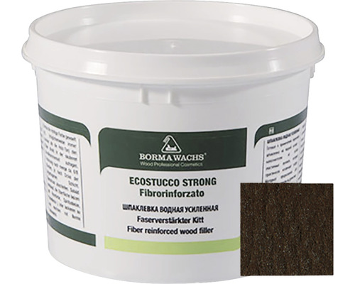 Chit pentru lemn Ecostucco nuc închis 500 g Găleată cu chit pentru lemn, ranforsat cu fibre