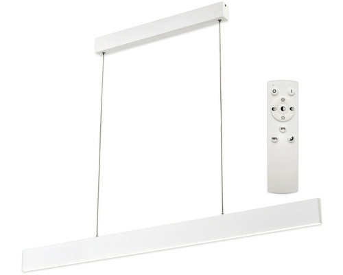 Pendul cu LED integrat Line 120 BZ RC 30W 3000 lumeni, lumină albă 3000-6500K, plastic alb, cu telecomandă