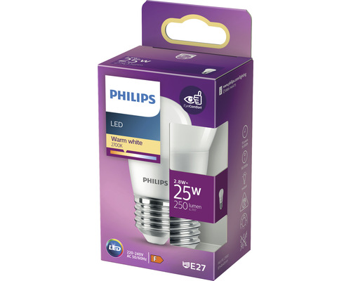 Bec LED Philips 2,8 wați E27 în ambalaj