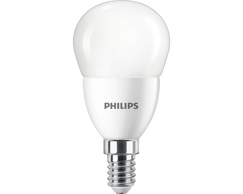 Bec LED Philips E14 7W 806 lumeni, glob mat G48, lumină caldă