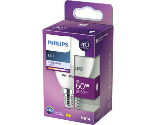 Bec LED Philips E14 în ambalaj