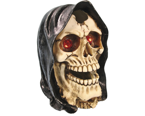 Figurină craniu Grim Reaper cu ochi LED