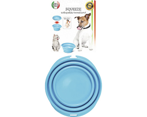 Castron de călătorie pliabil pentru animale de companie, fabricat în Italia.