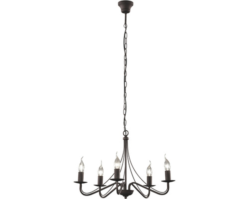 Candelabru Country E14 max. 5x40W, negru