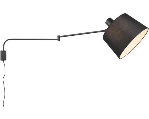 Lampa de perete pivotantă cu abajur din material textil