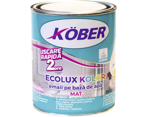 Vopsea email pe bază de apă Köber Ecolux Kolor, la cutie