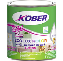 Email lucios pe bază de apă Ecolux Kolor Köber negru 0,6 l-thumb-1