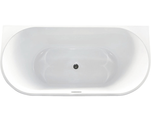 Cadă freestanding dreptunghiulară Linea Combine, acril, 150x80 cm, 300 l, alb Vedere interioară a unei căzi de baie