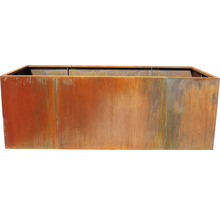 Jardinieră dreptunghiulară din oțel ruginit pentru grădină