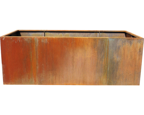 Jardinieră dreptunghiulară din oțel ruginit pentru grădină