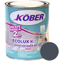 Email mat pe bază de apă Ecolux Kolor Köber gri antracit RAL 7016 2,5 l-thumb-0