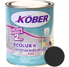Email mat pe bază de apă Ecolux Kolor Köber negru 2,5 l-thumb-0