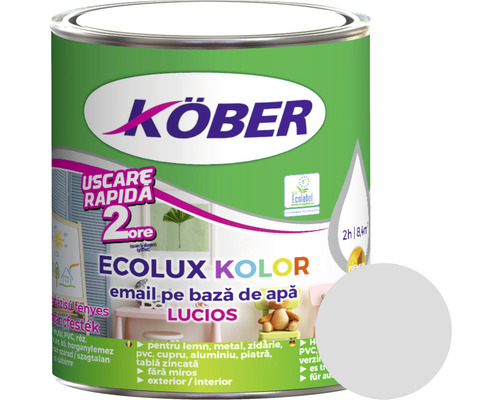 Email lucios pe bază de apă Ecolux Kolor Köber gri 0,6 l