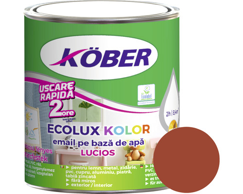 Email lucios pe bază de apă Ecolux Kolor Köber maro 0,6 l-0