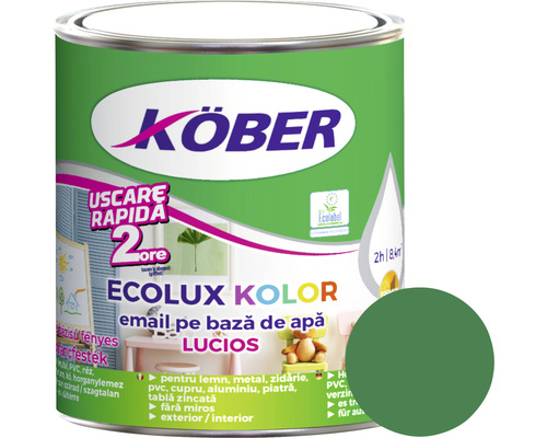 Email lucios pe bază de apă Ecolux Kolor Köber verde RAL 6016 0,6 l