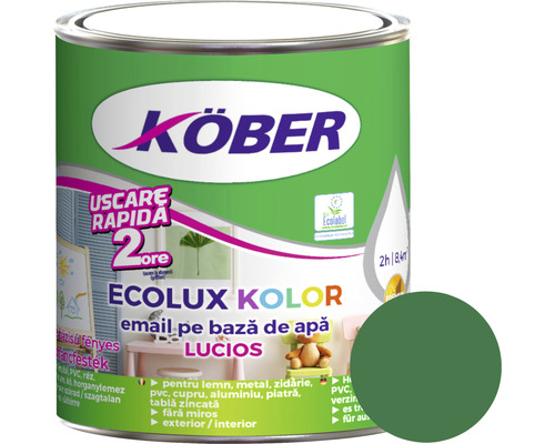Email lucios pe bază de apă Ecolux Kolor Köber verde RAL 6016 2,5 l