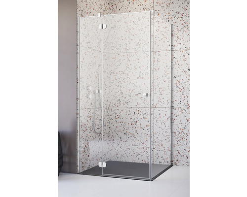 Cabină de duș pătrată Radaway Torrenta KDJ 90x90x195 cm sticlă transparentă profil crom stânga