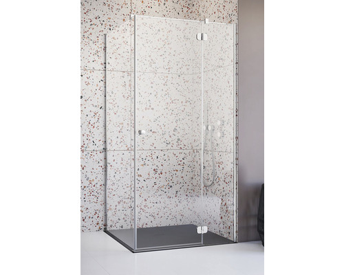 Cabină de duș pătrată Radaway Torrenta KDJ 90x90x195 cm sticlă transparentă profil crom dreapta