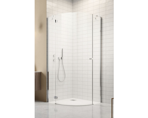 Cabină de duș semirotundă Radaway Torrenta PDJ 90x90x195 cm sticlă transparentă profil crom stânga Cabină de duș semirotundă Radaway Torrenta PDJ 90x90x195 cm sticlă transparentă profil crom stânga