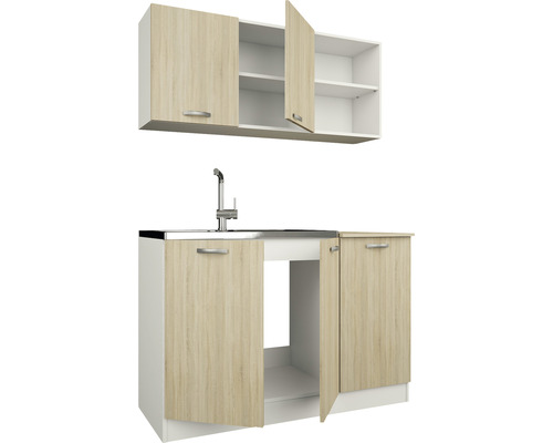 Bloc de bucătărie cu chiuvetă și dulap suspendat