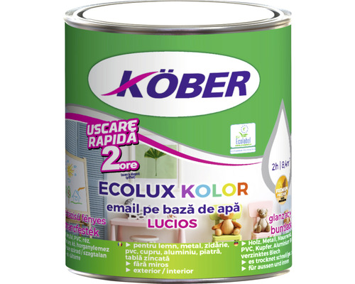 Vopsea pe bază de apă Köber Ecolux Kolor pentru lemn, metal, zidărie și altele