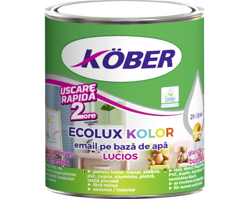 Cutie de vopsea cu inscripția Köber Ecolux Kolor pentru interior și exterior