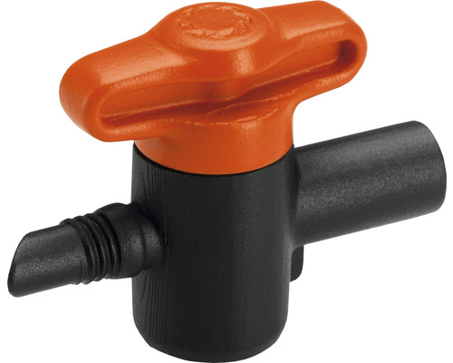Robinet 3/16" Gardena 13231-20, plastic negru Supapă de reglare a furtunului de picurare pentru irigarea grădinii