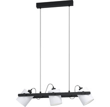 Lumină suspendată neagră cu trei lămpi pentru interior