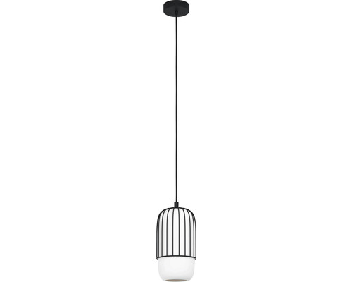 Lumină suspendată cu abajur din metal și sticlă