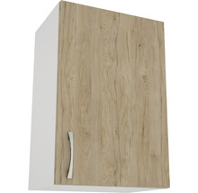 Corp superior bucătărie 40 cm, 1 ușă, alb/lemn natural