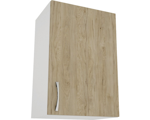Corp superior bucătărie 40 cm, 1 ușă, alb/lemn natural
