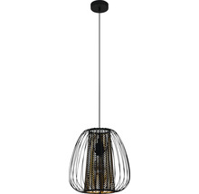 Lumină suspendată cu bază metalică și abajur decorativ