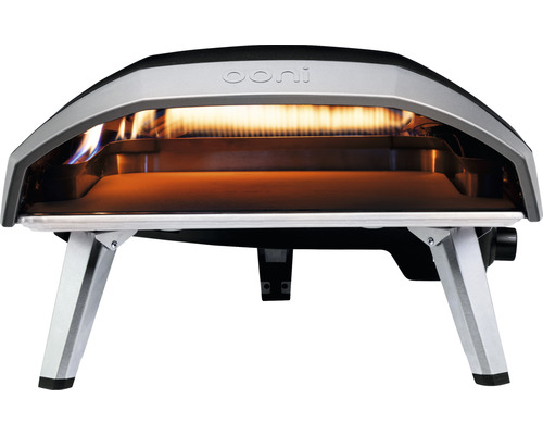 Cuptor pizza cu gaz Ooni Koda 16 oțel 63x58 cm argintiu/negru flacără în formă de L și aprindere instantanee cu gaz-0