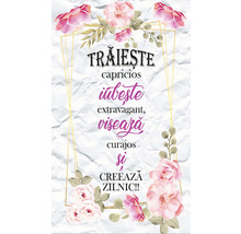 Decorațiune de perete cu ramă florală pentru o atmosferă inspirată