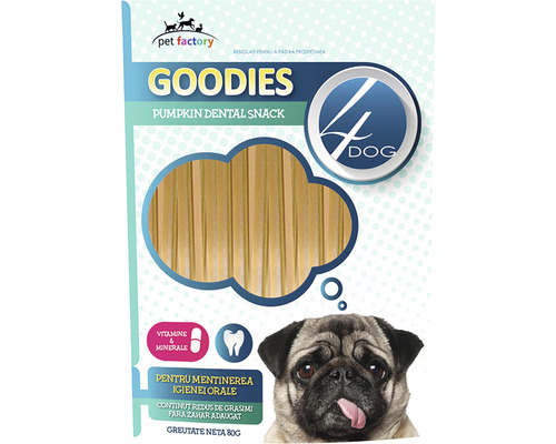 Recompensă pentru câini Goodies Dental Sticks cu dovlecel și vitamine 80 g