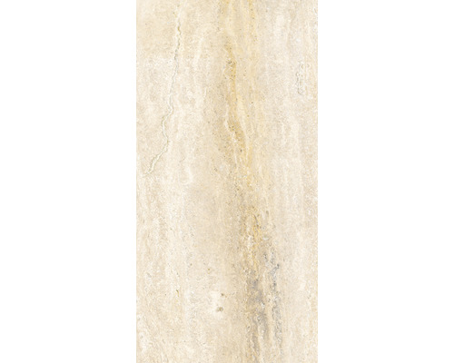 Faianță baie / bucătărie Izmir Beige rectificată 30x60 cm Placă travertin cu granulație naturală
