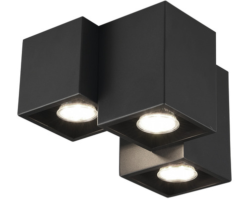 Plafonieră Fernando GU10 max. 3x35W, negru