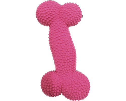 Jucărie de mestecat pentru câini în formă de os din cauciuc cu noduli