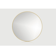 Oglindă baie rotundă Cordia Round Line Ø60 cm ramă aurie