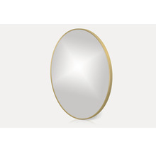 Oglindă baie rotundă Cordia Round Line Ø60 cm ramă aurie