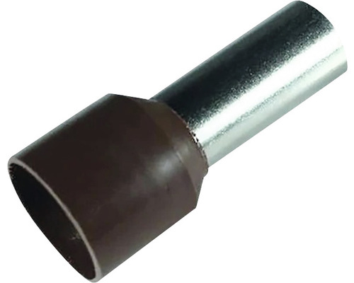 Pini terminali izolați Starke 10mm², 50 bucăți, pentru conductor lițat, culoare maro