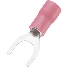 Papuci izolați Starke 0,5-1,5 mm² cu furcă M3, 50 bucăți, culoare roșie