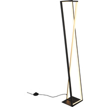 Lampă de podea LED neagră cu design geometric