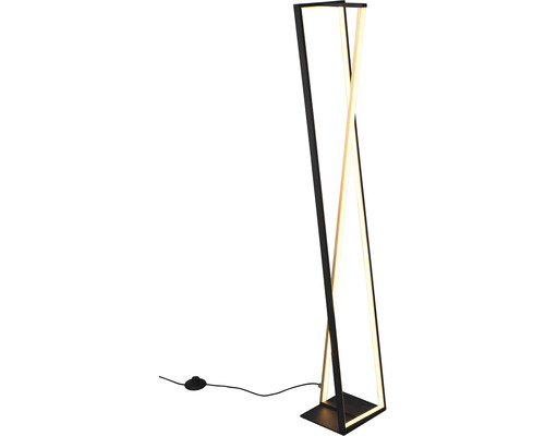 Lampă de podea LED neagră cu design geometric