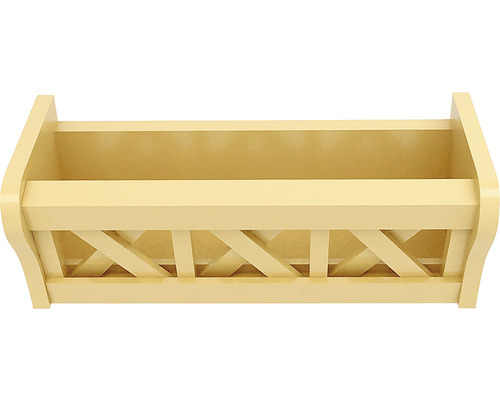 Raft de perete din lemn cu design în formă de X