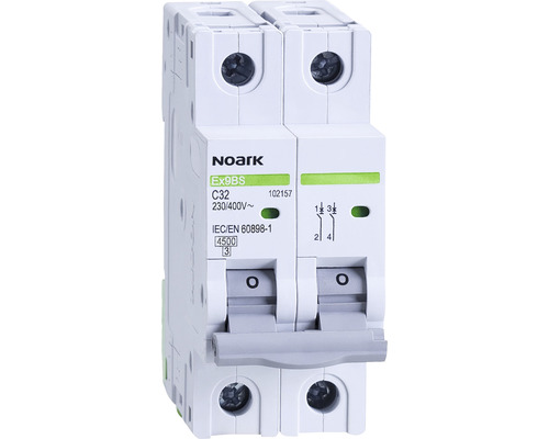 Disjunctor electric modular Noark 2P 6A 4,5kA, curbă C
