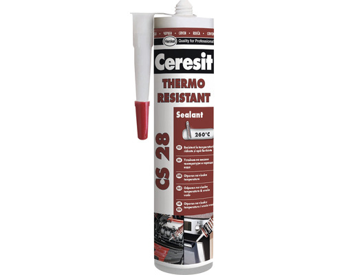 Silicon Ceresit CS28 rezistent la temperaturi înalte 300 ml Cartuș de etanșant termorezistent Ceresit CS 28