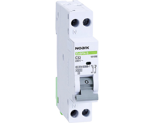Disjunctor electric modular Noark 1P+N 32A 4,5kA, curbă C
