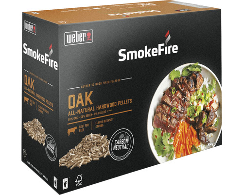 Weber SmokeFire peleți lemn de stejar, 8 kg, ambalaj